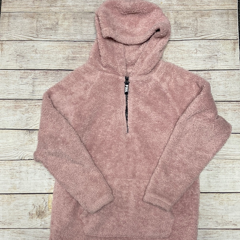 Pink sherpa hoodie/XS